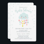 Cloud Baby Shower Invitation Raindrop Love<br><div class="desc">♥ A perfect way to invite your guests to your baby shower! Gender neutral baby shower invitation with a cloud and colourful raindrops.</div>