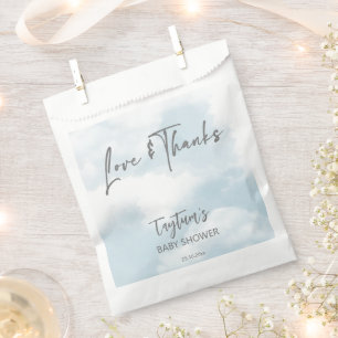 Cloud baby shower pastel clouds thank you favour favour bags