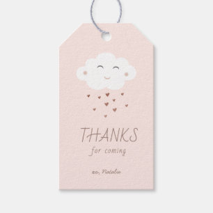 Cloud baby shower thank you gift tag