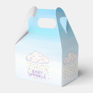 Cloud baby sprinkle blue watercolor thank you favour box