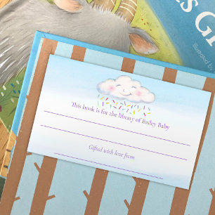 Cloud baby sprinkle watercolor book competition rectangular sticker
