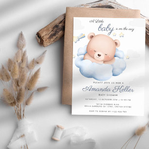 Cloud Bear Baby Shower Invitation