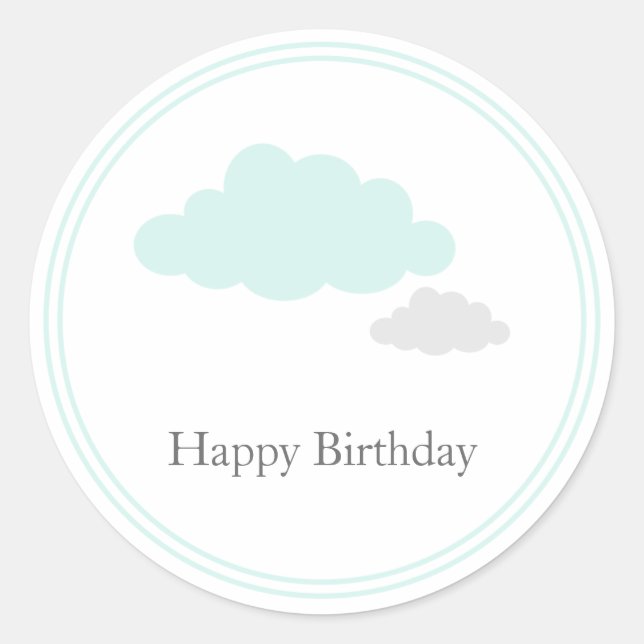 Cloud birthday stickers (Front)