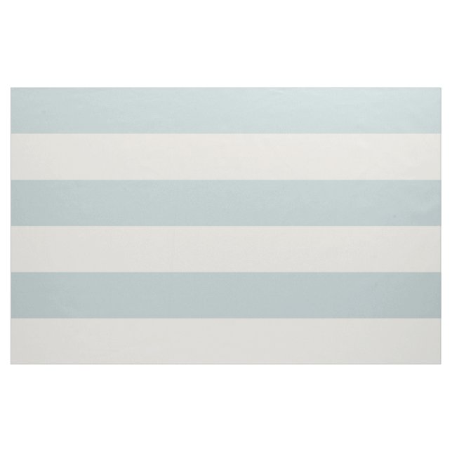 Cloud Blue and Ivory Wide Stripes Large Scale Fabric (Yard)
