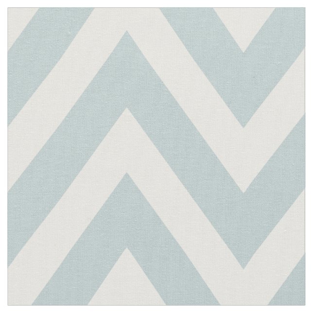 Cloud Blue Modern Chevron Large Scale Fabric (Close Up)