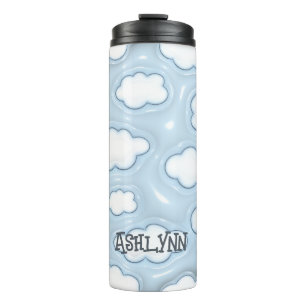 Cloud Blue Sky Personalised Inflated 3D Tumbler