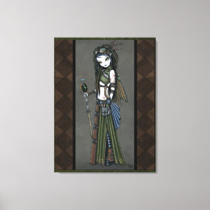 "Cloud Burst" Steampunk Aviatrix Fairy Canvs Print