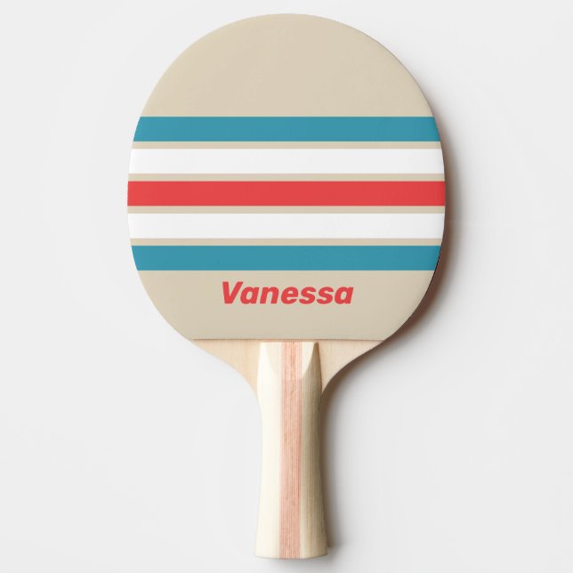 Cloud Chaser Across Striping with Name Ping Pong Paddle (Front)