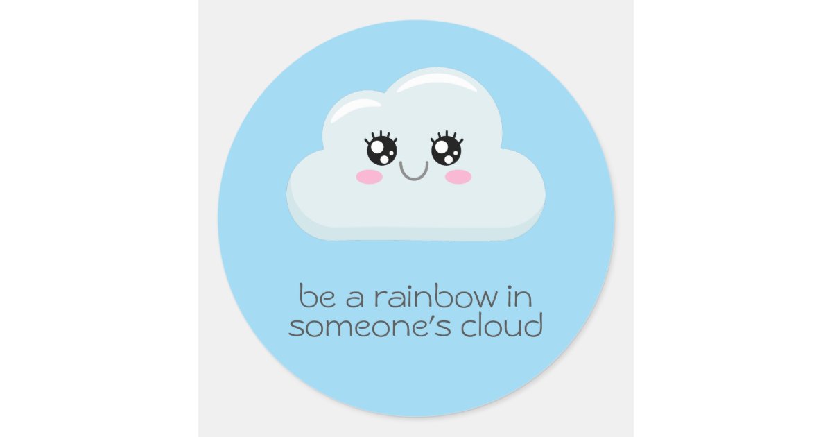 Cloud Classic Round Sticker | Zazzle