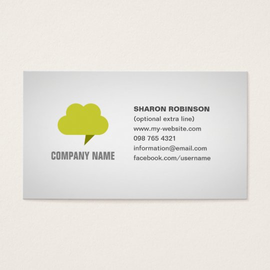 cloud computing business card with editable logo