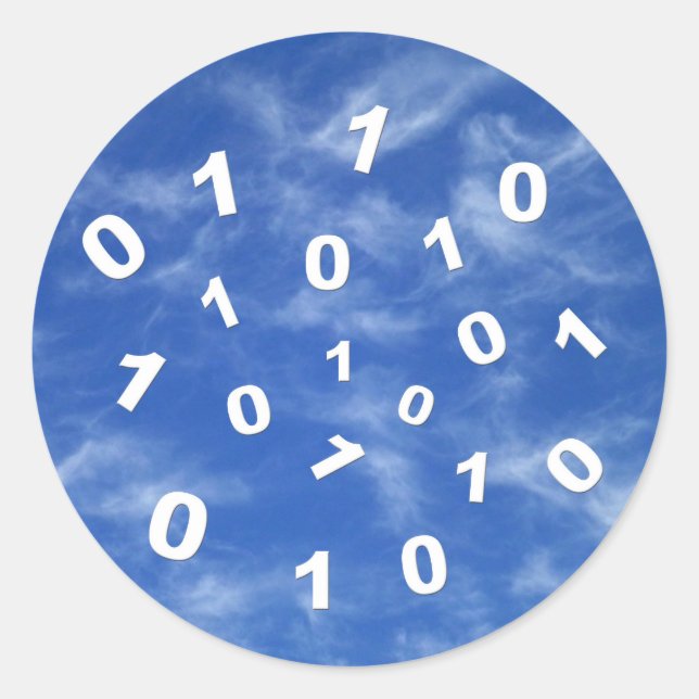 Cloud Computing Data Classic Round Sticker (Front)