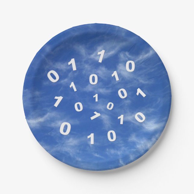 Cloud Computing Data Paper Plate (Front)