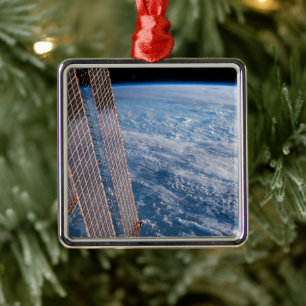 Cloud-Covered Tasman And Coral Seas. Metal Tree Decoration