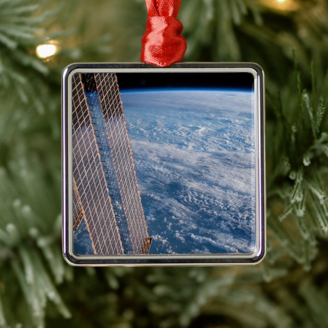 Cloud-Covered Tasman And Coral Seas. Metal Tree Decoration (Tree)