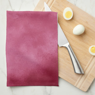 Cloud Effect Burgundy Blush Tea Towel