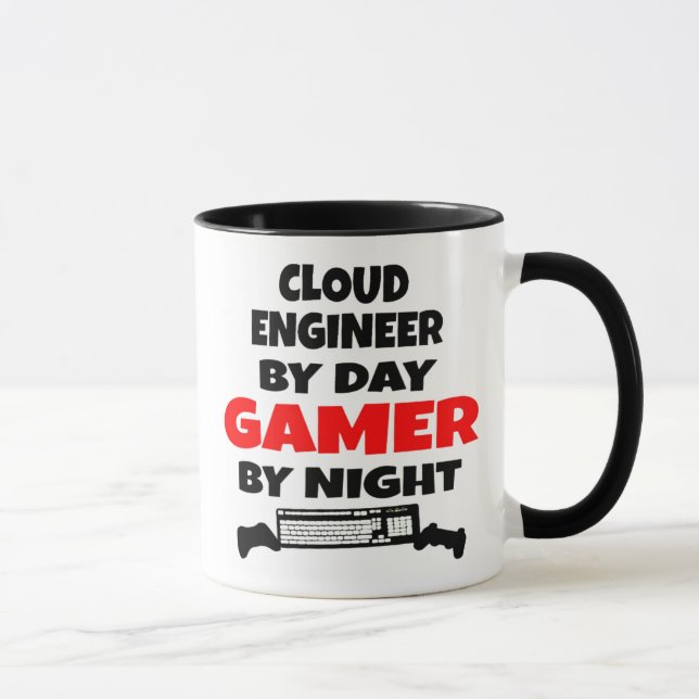 Cloud Engineer Loves Playing Video Games Mug (Right)