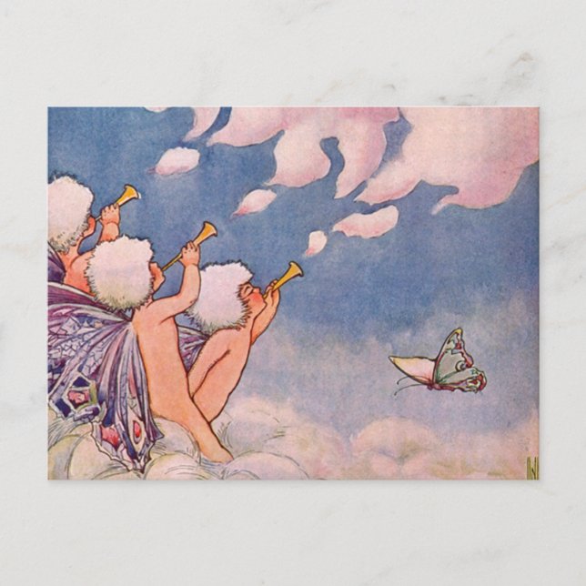Cloud Faeries Making Clouds Postcard (Front)