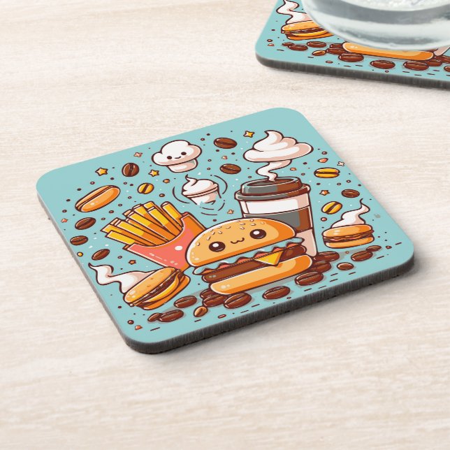 Cloud Fast Food Coaster (Left Side)