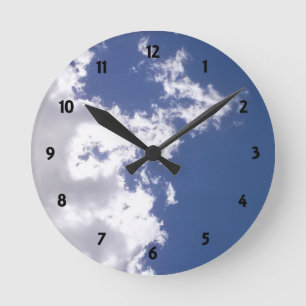 Cloud Fire Round Clock