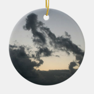 Cloud formation, dog skeleton? cartoon? ceramic tree decoration