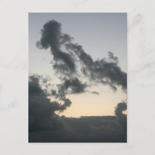 Cloud formation, dog skeleton? cartoon? postcard (Front)