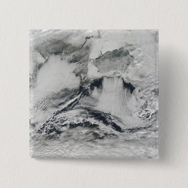 Cloud formation over the Black Sea 15 Cm Square Badge (Front)