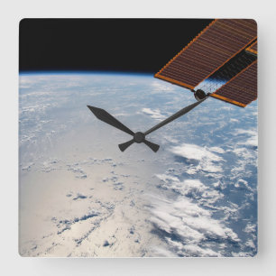 Cloud Formations Surrounding Sunglint Off Pacific Square Wall Clock