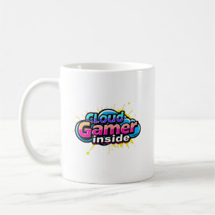 Cloud gamers inside coffee mug