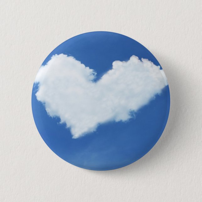 Cloud heart 6 cm round badge (Front)