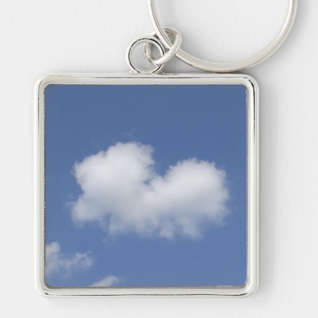 Cloud Heart  Key Ring (Front)