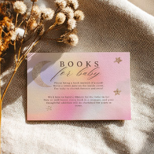 Cloud Holographic Heaven Books for Baby Shower Enclosure Card