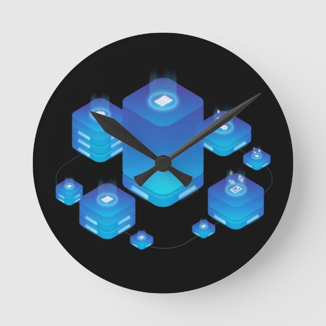 Cloud Hosting Poster Coffee Mug Throw Pillow Round Clock (Front)