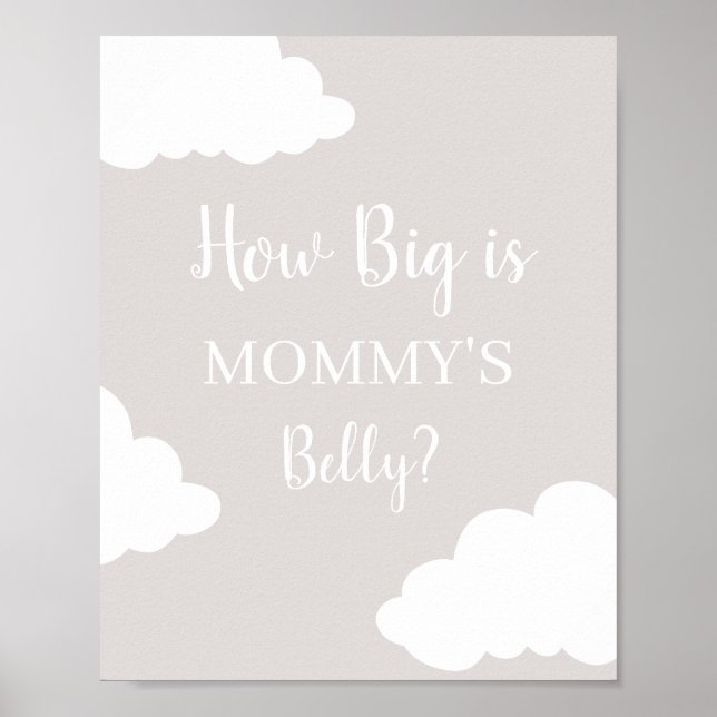 Cloud How Big is Mummy's Belly sign (Front)