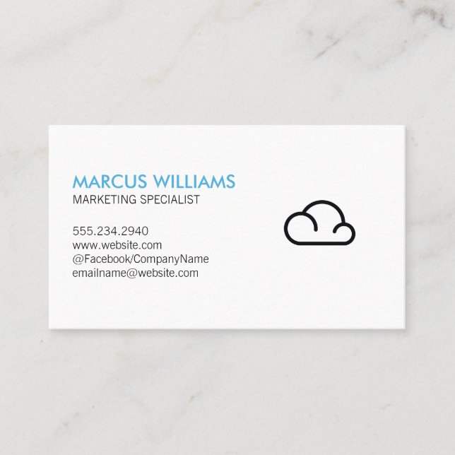 Cloud Icon Business Card (Front)