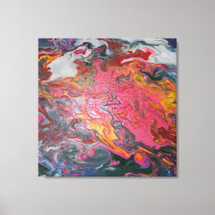 Cloud Lava Swirl Paint Canvas Print