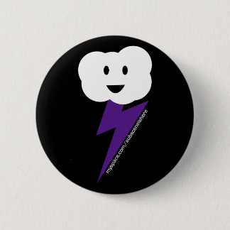 Cloud&Lightning Button! 6 Cm Round Badge