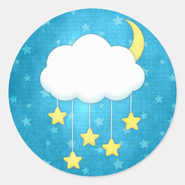 Cloud Mobile Classic Round Sticker (Front)