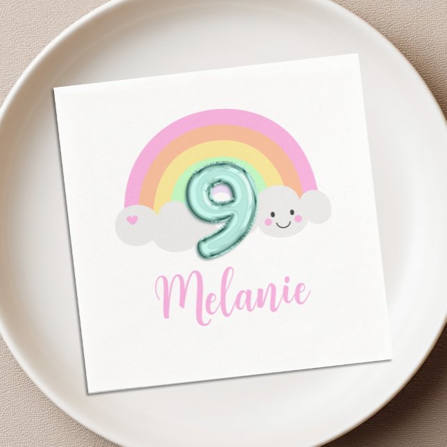 Cloud Nine 9th Birthday Napkin (Creator Uploaded)