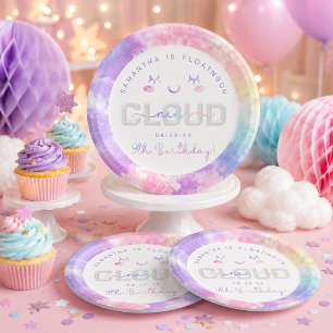 Cloud Nine 9th Birthday Paper Plates – Pastel Sky