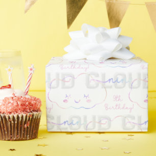 Cloud Nine 9th Birthday Wrapping Paper – Pastel Sk