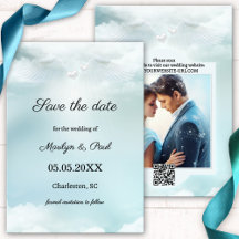 Cloud Nine Angel Wings Photo Save the Date 