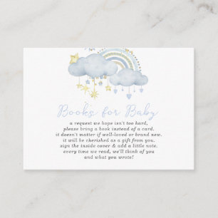 Cloud Nine Baby Boy Baby Shower Book Request Enc Enclosure Card