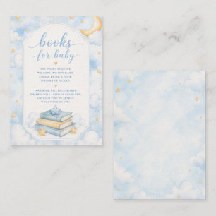 Cloud Nine Baby Boy Baby Shower Book Request Enclosure Card