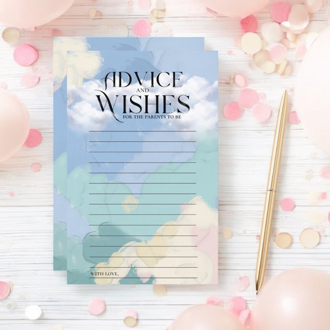 Cloud Nine Baby Shower Advice and Wishes        (Creator Uploaded)