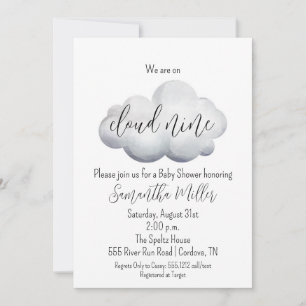 Cloud Nine Baby Shower Invitation