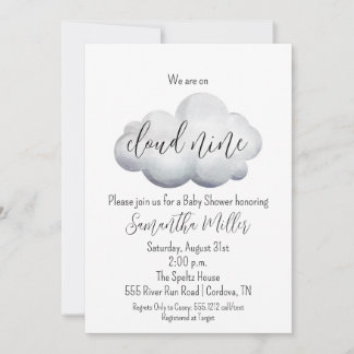 Cloud Nine Baby Shower Invitation