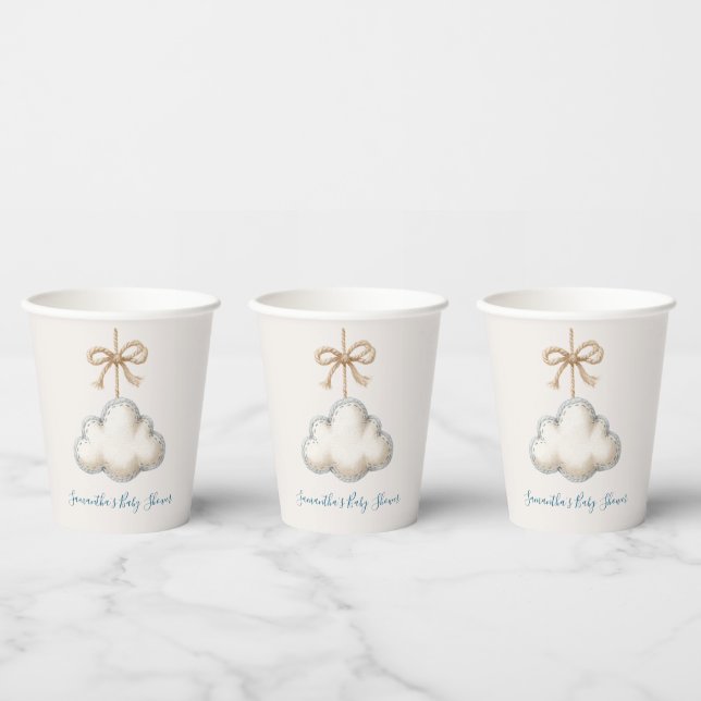 Cloud Nine Baby Shower Paper Cups (Multi)