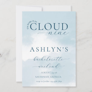 Cloud Nine Bachelorette Weekend Invitation