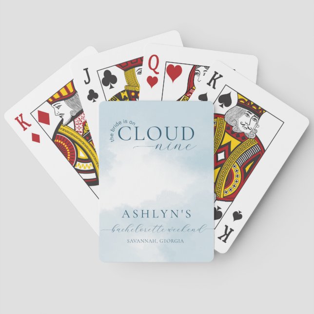 Cloud Nine Bachelorette Weekend Playing Cards (Back)
