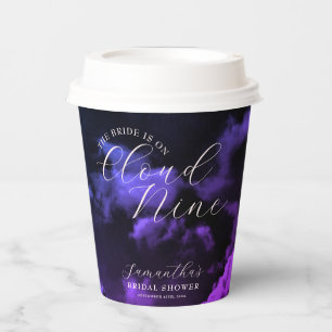 Cloud nine Black Celestial Galaxy Bridal Shower Paper Cups